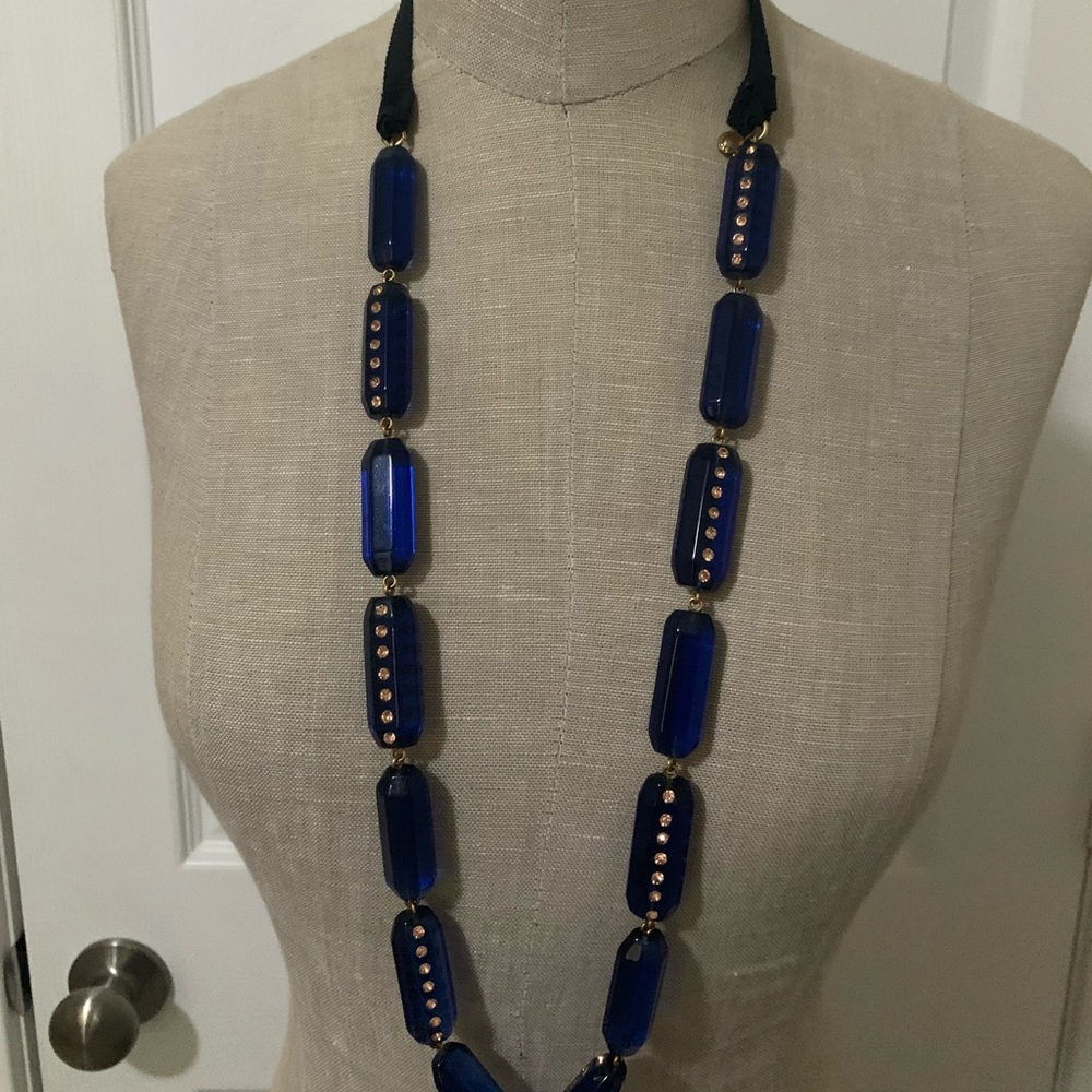 J.Crew Acrylic Necklace (Blue)